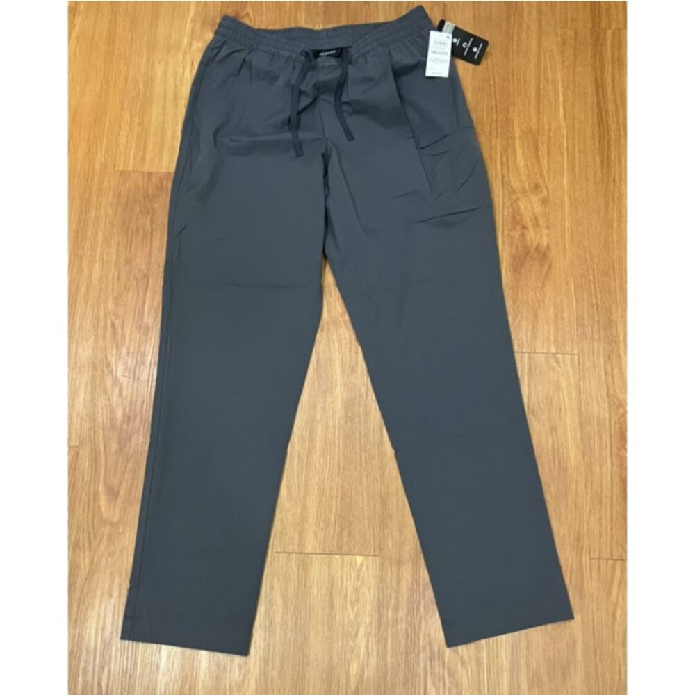 Alfatech by Alfani Men Stretch Seamed Woven Pants  Grey Size M
